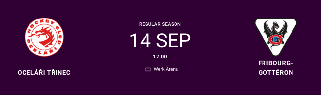 CHL : Fribourg avec un effectif très réduit face à Trinec