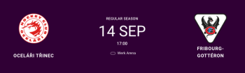 CHL : Fribourg avec un effectif très réduit face à Trinec
