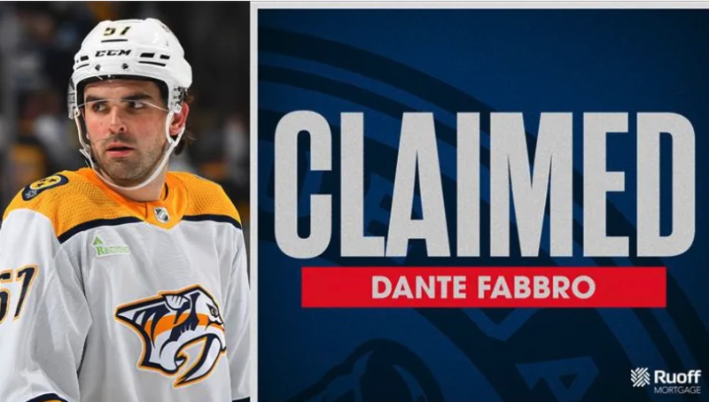 Dante Fabbro passe aux Blue Jackets
