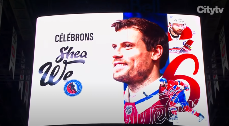 Shea Weber honoré par les Canadiens au Centre Bell