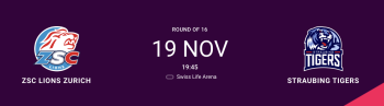 Formation des équipes pour le match Zurich vs Straubing