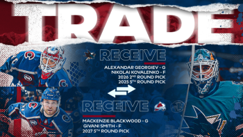 Echange entre les Sharks et l'Avalanche