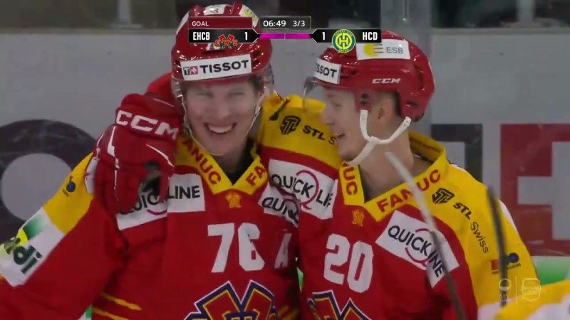 Les images de la victoire de Bienne sur Davos