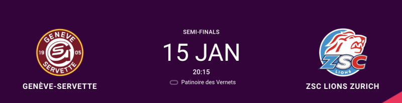 CHL : formation des équipes pour le match Genève vs Zurich