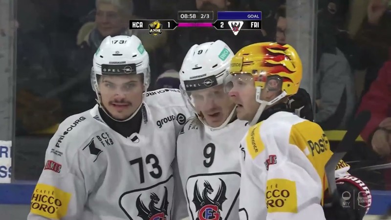 Les images du match Ajoie vs Fribourg