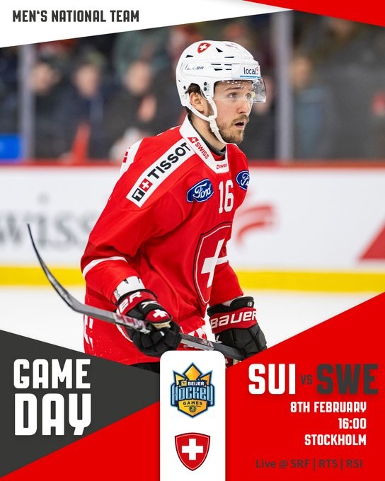 Formation des équipes pour le match Suisse vs Suède