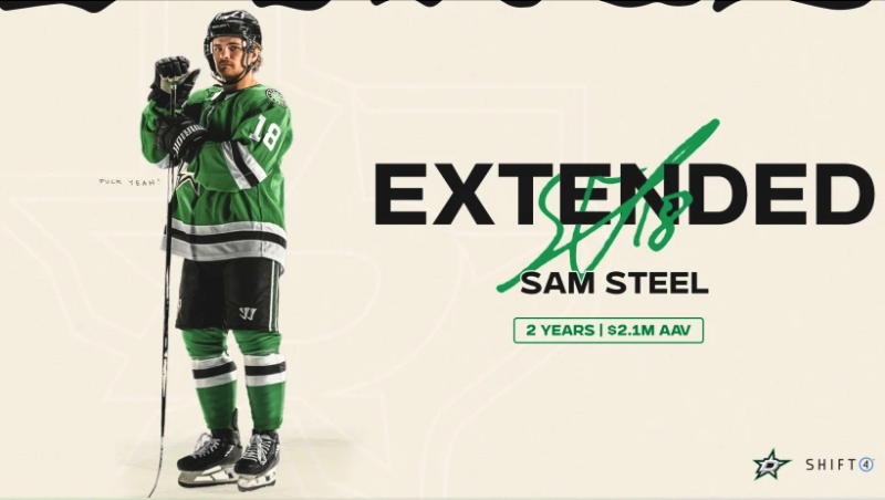 Sam Steel deux ans de plus à Dallas