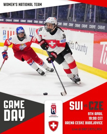 Mondiaux féminins : formation des équipes pour le match Suisse vs Tchéquie