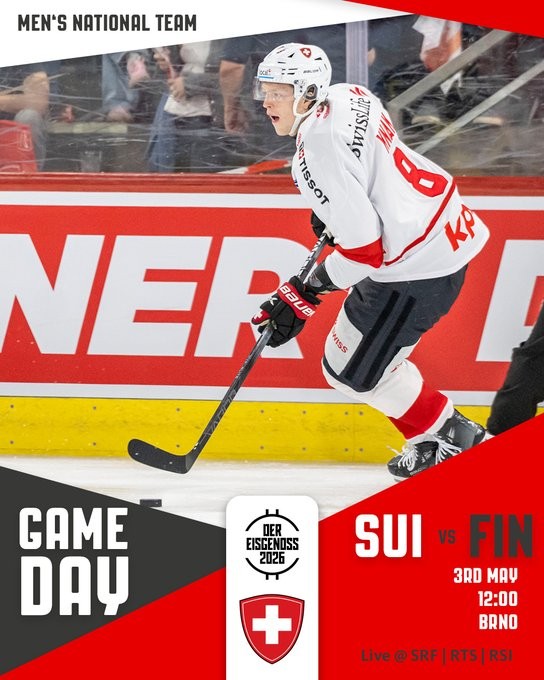 Formation des équipes pour le match Suisse vs Finlande