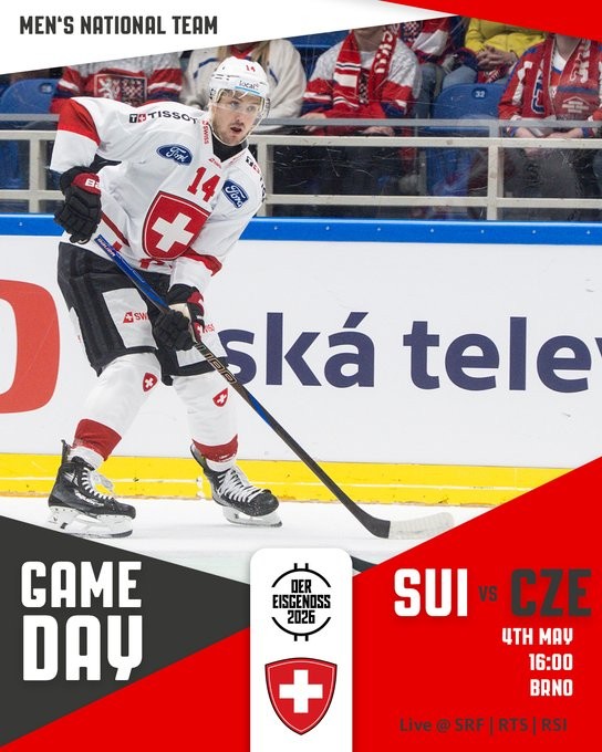 Formation des équipes pour le match Suisse vs Tchéquie
