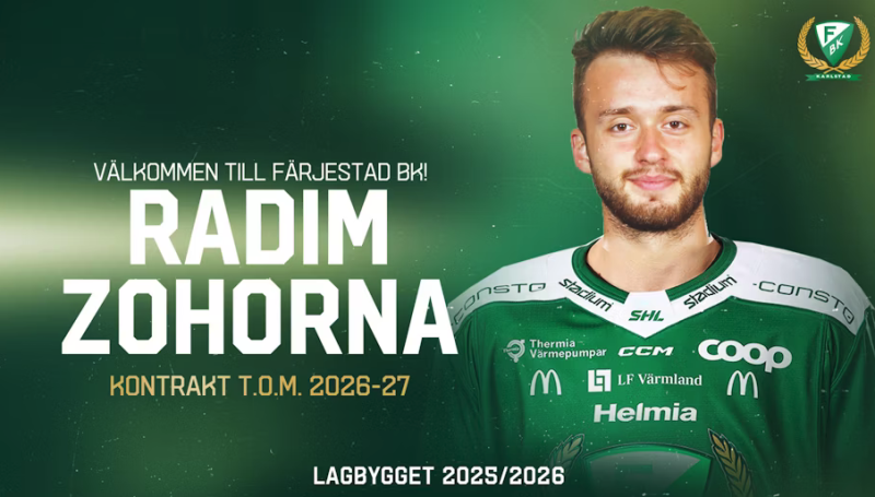 Radim Zohorna rejoint Färjestad