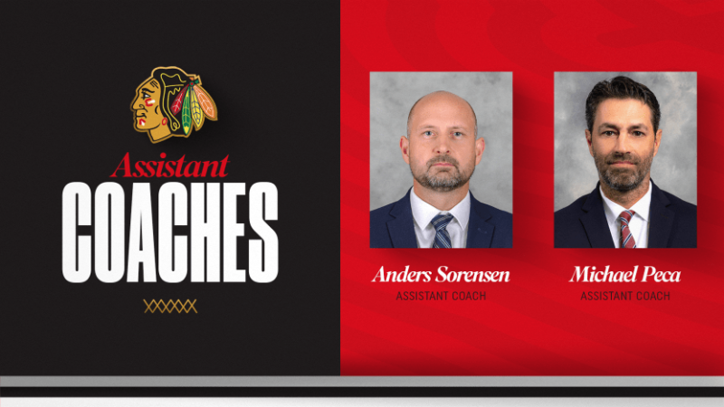 Les Blackhawks recrutent Anders Sorensen et Michael Peca comme entraîneurs adjoints