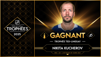 Kucherov remporte le trophée Ted-Lindsay pour la deuxième fois
