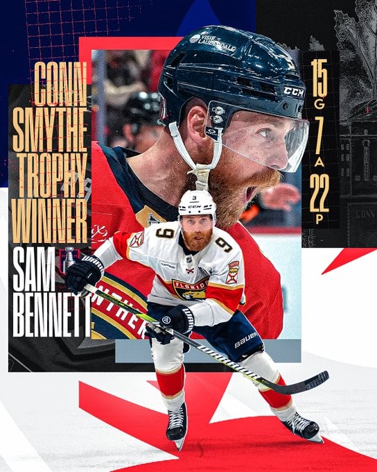 Sam Bennett remporte le trophée Conn Smythe