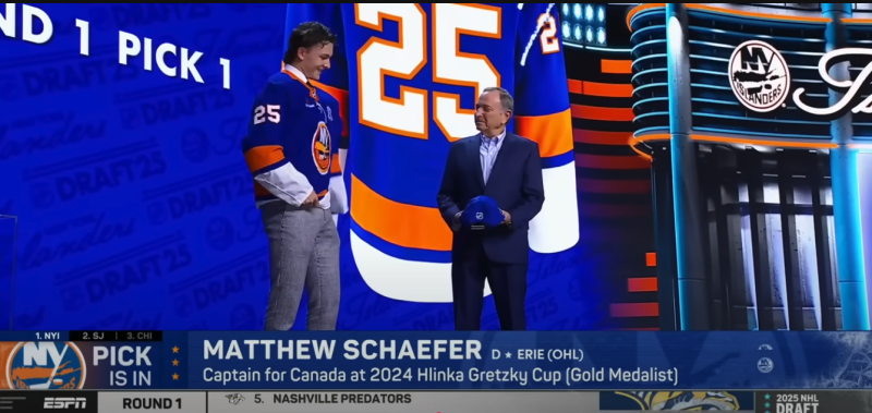 A (re)voir : le repêchage très émotif de Matthew Schaefer