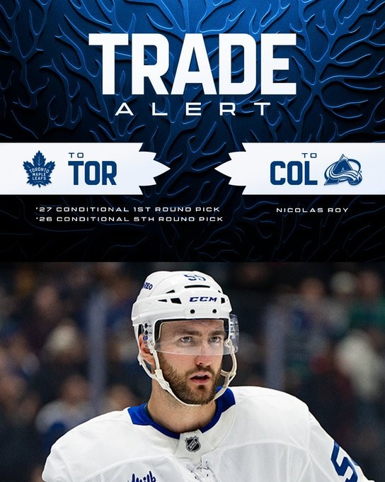 Les Maple Leafs concluent un échange avec Colorado