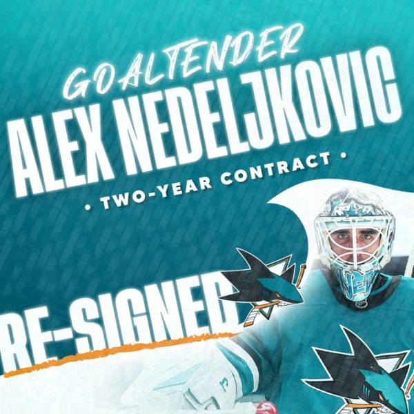 Les Sharks de San José signent une prolongation de contrat de deux ans avec le gardien Alex Nedeljkovic