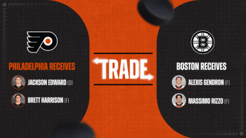 Flyers erwerben Brett Harrison und Jackson Edward von Boston im Tausch für Alexis Gendron und Massimo Rizzo