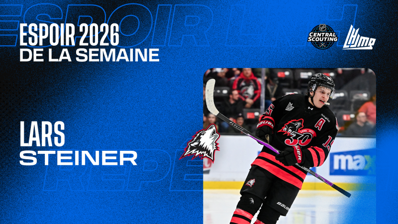 Lars Steiner est l'espoir de la semaine en LHJMQ