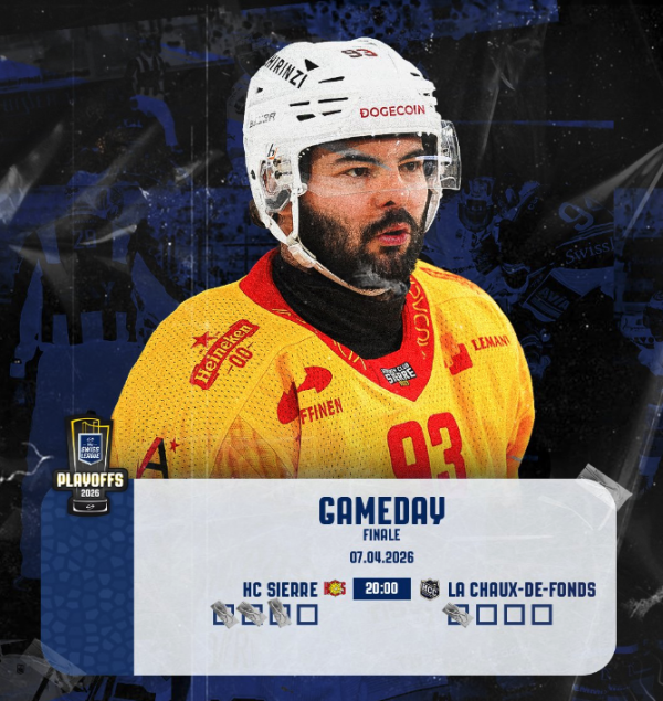 Finale de Swiss League acte V : formation des équipes et joueurs indisponibles pour le match Sierre vs La Chaux-de-Fonds