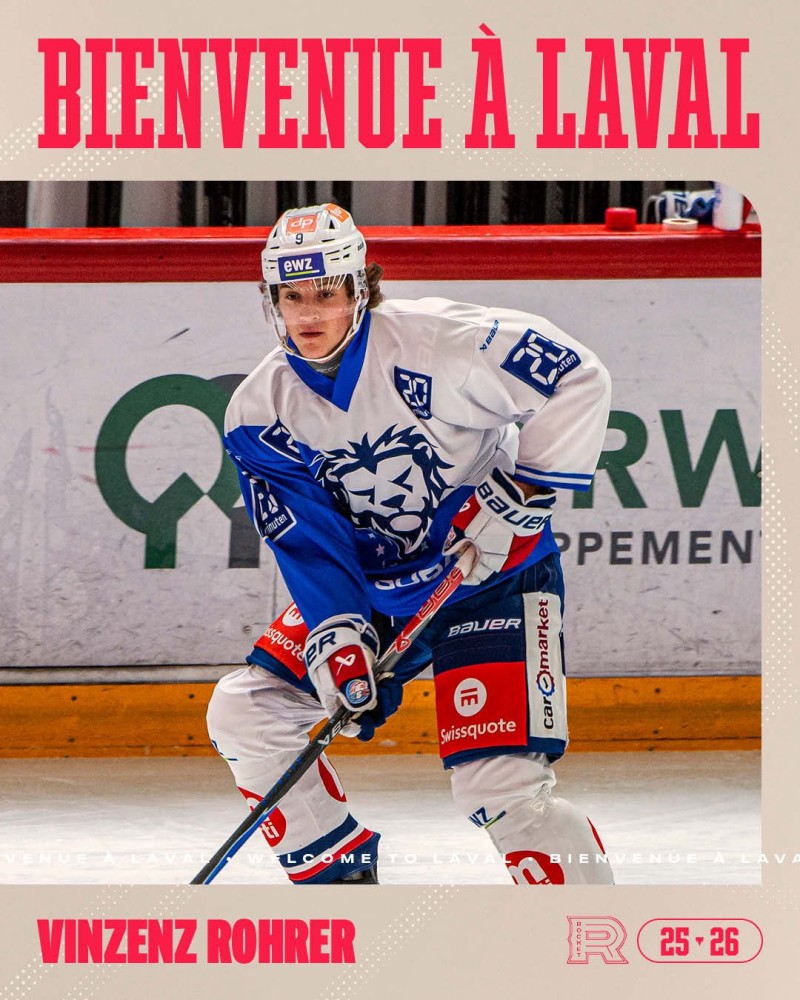 Vinzenz Rohrer s'est envolé pour Laval