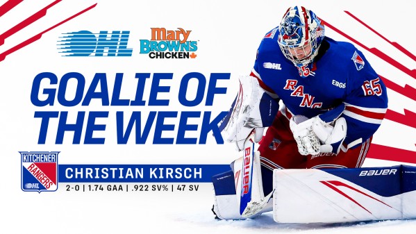 Christian Kirsch à l’honneur en OHL après un début de finale de conférence solide