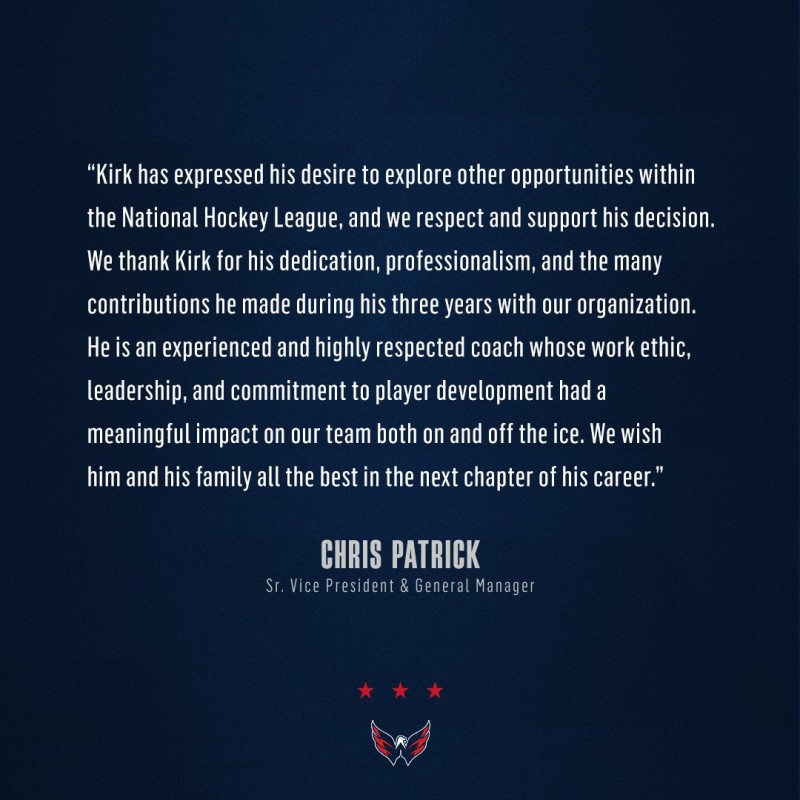 Ende der Zusammenarbeit zwischen Washington und Kirk Muller