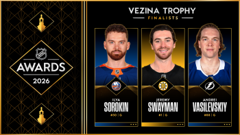 Sorokin, Swayman et Vasilevskiy élus finalistes du Trophée Vézina