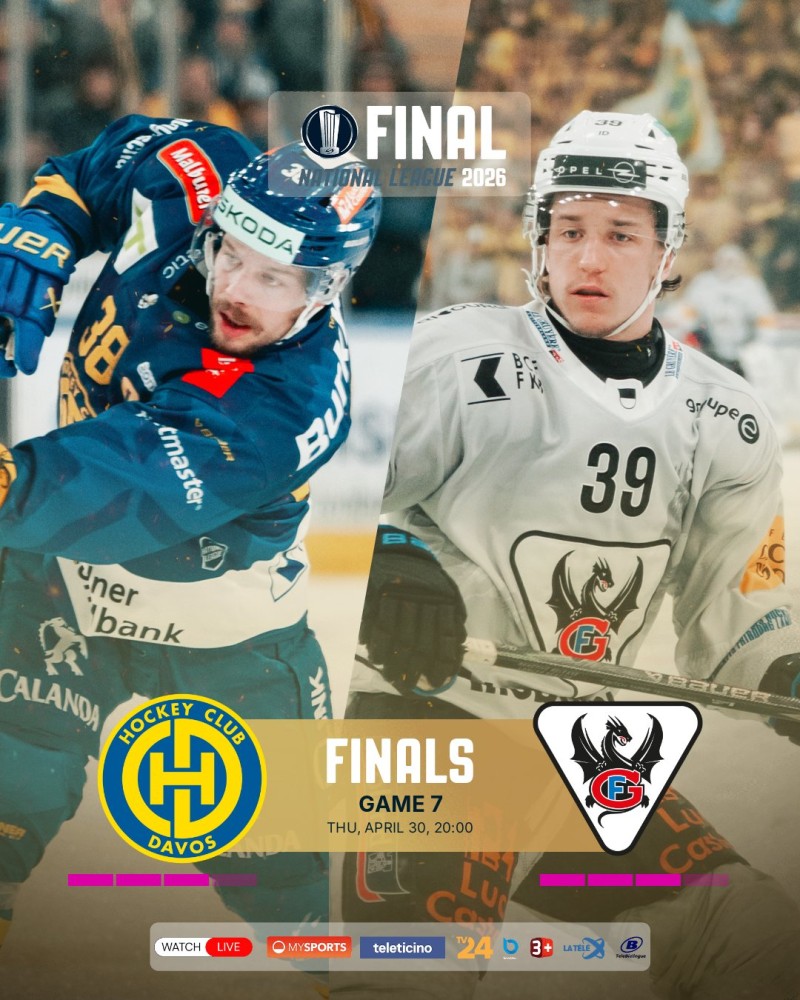 Formation des équipes et joueurs indisponibles pour l'acte final entre Davos et Fribourg