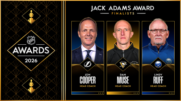 Cooper, Muse und Ruff als Finalisten für den Jack Adams Award gewählt