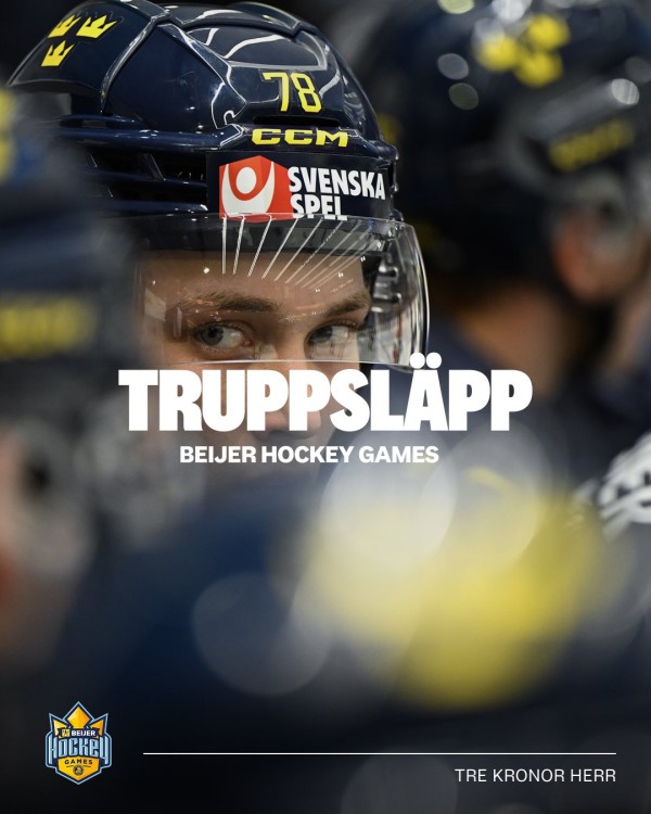 Jacob de la Rose, Rasmus Asplund et plusieurs joueurs de NHL appelés en équipe de Suède