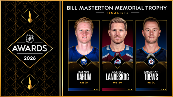 Dahlin, Landeskog und Toews als Finalisten für den Masterton-Pokal gewählt