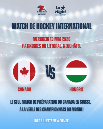 La formation du Canada pour le match du soir à Neuchâtel