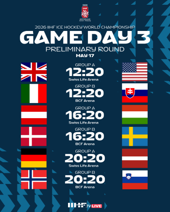 Alle Tore vom dritten Spieltag der Eishockey-Weltmeisterschaft
