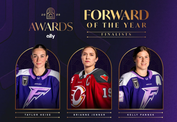 Heise, Jenner, Pannek élues finalistes pour le titre d'attaquante de l'année de la PWHL