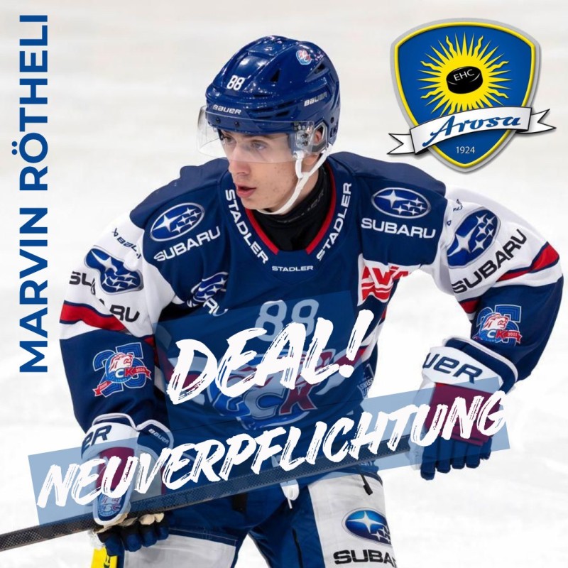 Le EHC Arosa mise sur le jeune défenseur Marvin Rötheli