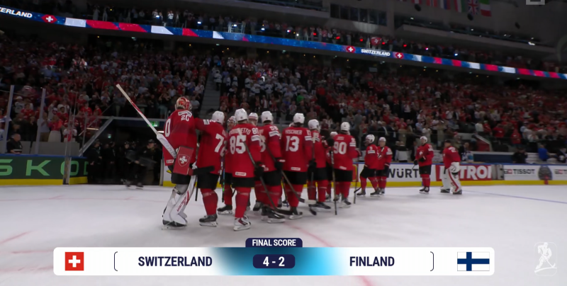 La Suisse boucle son parcours parfait et retrouvera la Suède en quart de finale