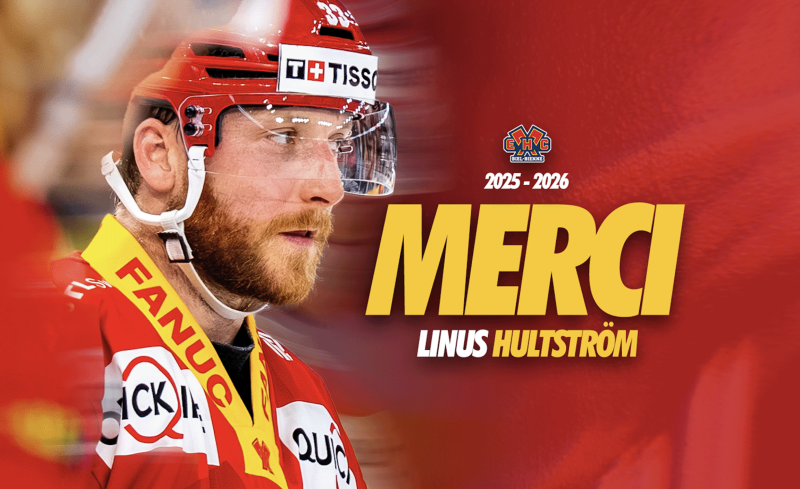 Linus Hultström quitte le HC Bienne