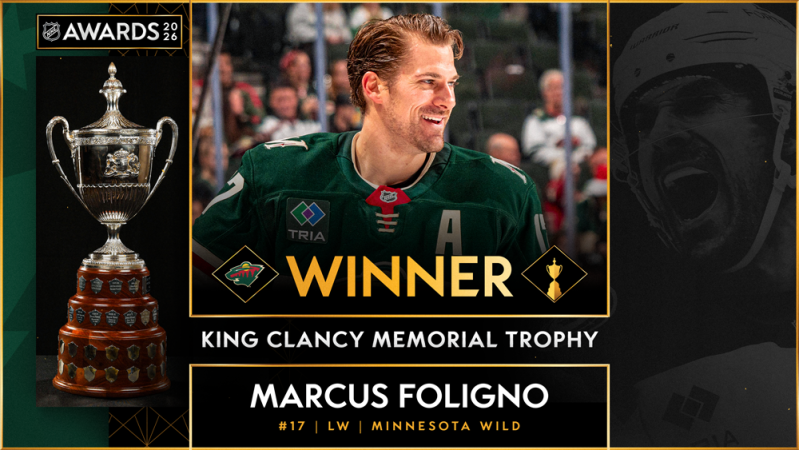 Marcus Foligno für sein humanitäres Engagement ausgezeichnet