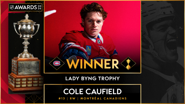 Cole Caufield des Canadiens remporte le Trophée Lady Byng
