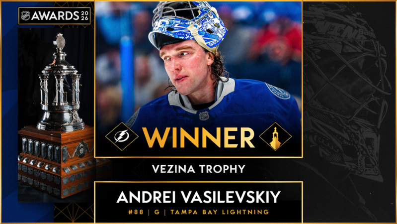 Andrei Vasilevskiy du Lightning remporte le Trophée Vézina
