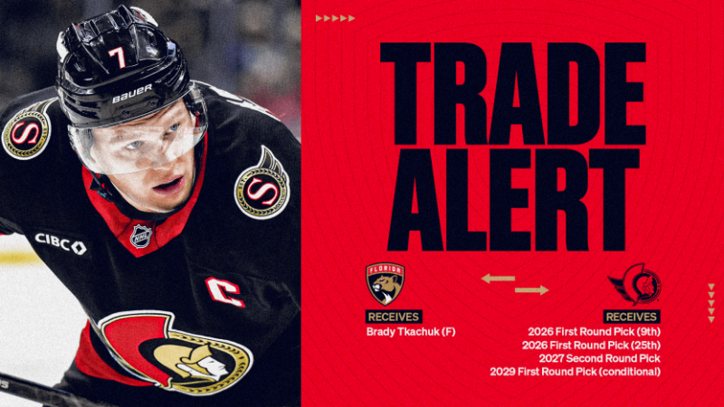 Brady Tkachuk stösst zu seinem Bruder in Florida