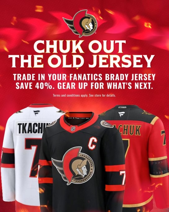 Les Senators proposent d’échanger les maillots de Brady Tkachuk