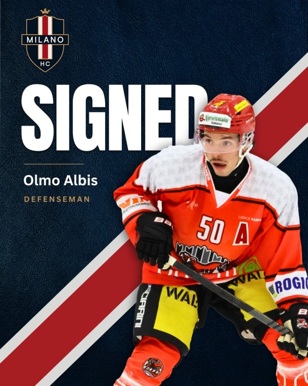 Olmo Albis quitte la Suisse pour rejoindre le Milano HC