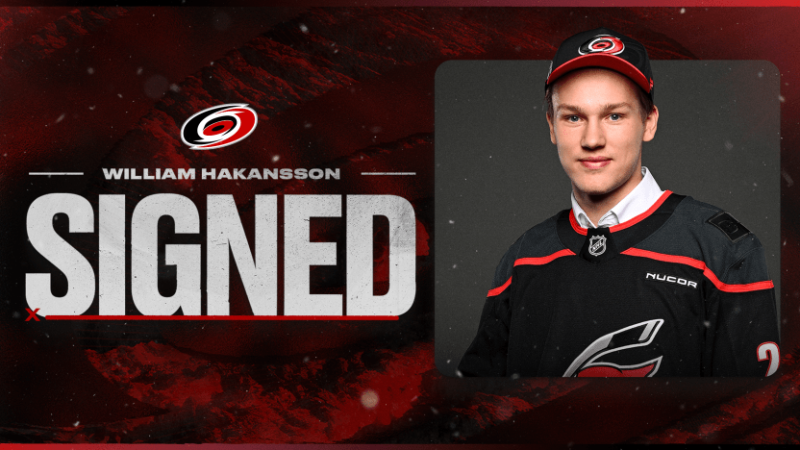 Les Hurricanes offrent un contrat d’entrée à leur espoir suédois