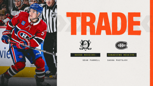 Sean Farrell quitte Montréal pour Anaheim