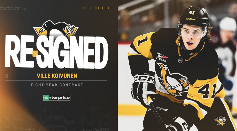 Ville Koivunen s’engage pour huit ans avec Pittsburgh