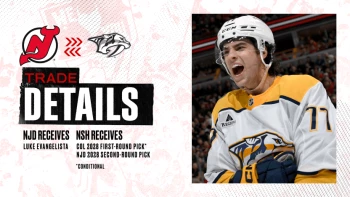 Luke Evangelista wechselt zu den New Jersey Devils