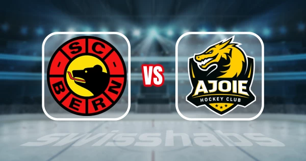Formation des équipes et joueurs indisponibles pour le match SC Bern vs HC Ajoie