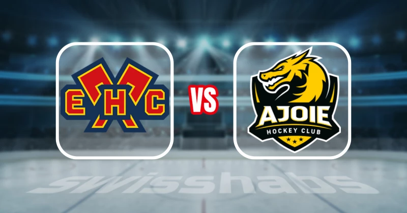 Formation des équipes et joueurs indisponibles pour le match EHC Biel-Bienne vs HC Ajoie